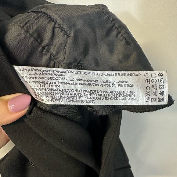 Zara Black High Rise Straight Leg Ankle Pant Small - Picture 4 of 4